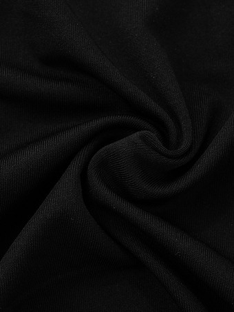 ブラック Vネック ボディコンドレス 透け感 長袖 プリーツ ミニドレス レディース 2026