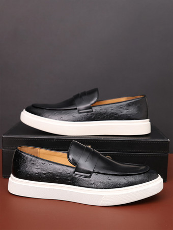 メンズ ペニーローファー レザー プラットフォーム ラウンドトゥ スリッポン ペニーシューズ パーティー 結婚式用