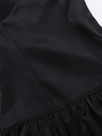 ストラップレスミニドレス、フリル裾、フィットボディス、女性用バースデーパーティードレス 2025