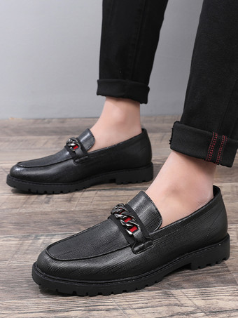 ブラック メンズ ホースビットローファー スリッポン ラウンドトゥ モンクシューズ ローカット ノンスリップ ラグソール ペニーシューズ