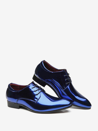 メンズドレスシューズ レースアップ パテントレザー ダービーシューズ ブロックヒール スリッポン ローカット フォーマルシューズ