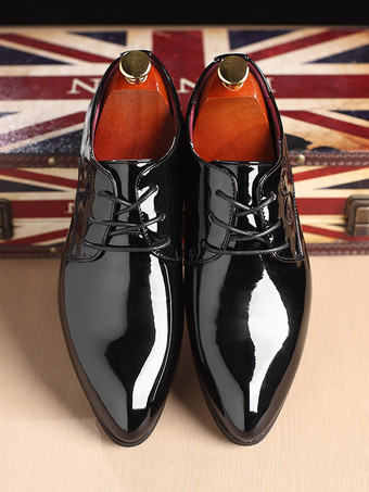 ブラック メンズドレスシューズ レースアップ ポインテッドトゥ PUレザー ダービーシューズ ブロックヒール 耐摩耗性 ローカット フォーマルシューズ