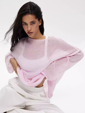 2025年レディース向けカジュアル長袖ニットトップス