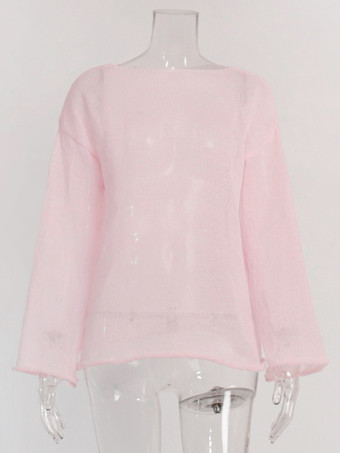 2025年レディース向けカジュアル長袖ニットトップス