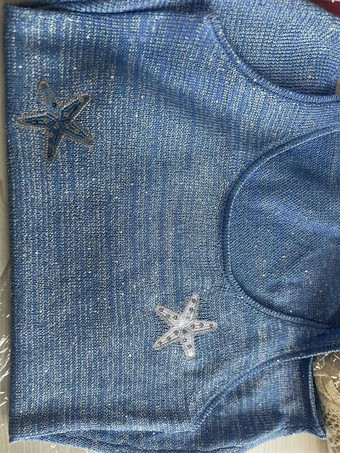 星柄スパンコールニットミニドレス（レディース）2025