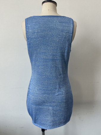 星柄スパンコールニットミニドレス（レディース）2025