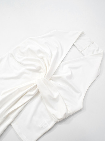 ホルターネック クロスオーバー クロップトップ レディース 2025