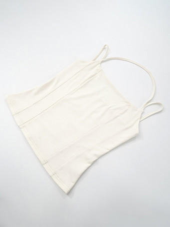 2025年レディース向け細ストラップベーシッククロップトップ