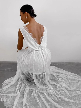 深めのVネックレースドレス ノースリーブ サマーロングドレス レディース 2025