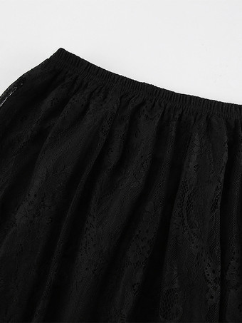 レースのツーピースコーデセット（シースルークロップトップとロングスカート）レディース 2025