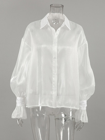 シースルー長袖シャツ 日焼け防止トップス レディース 2025