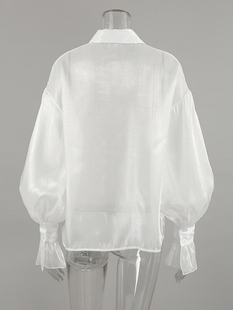 シースルー長袖シャツ 日焼け防止トップス レディース 2025