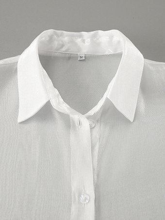 シースルー長袖シャツ 日焼け防止トップス レディース 2025