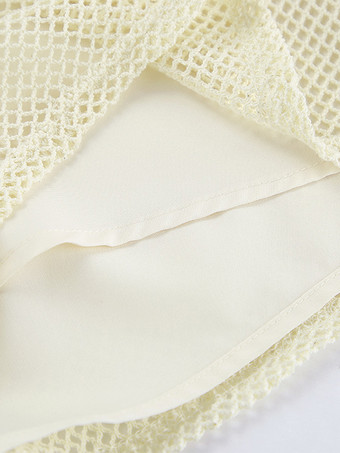 アプリコット色のニットツーピースコーデセット（レディース用、長袖Vネックトップスとショートパンツ、2025年）