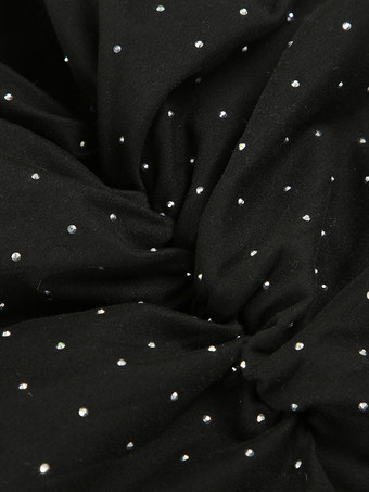 2025年レディース向け、黒のドット柄スリップジャンプスーツ