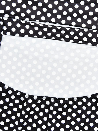 2025年レディース向けコールドショルダー付きドット柄マキシドレス