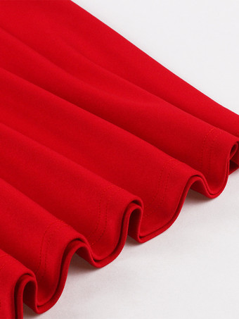 レースアップフロントのヴィンテージドレス、ヘップバーンスタイルのAラインミディドレス（レディース）2026