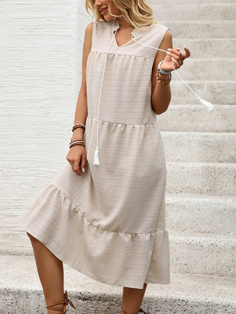 ノースリーブのルーズフィットシフトドレス（レディース）2025