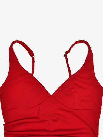 深めのVネック パーティードレス ハイスリット ノースリーブ ロングドレス レディース 2026