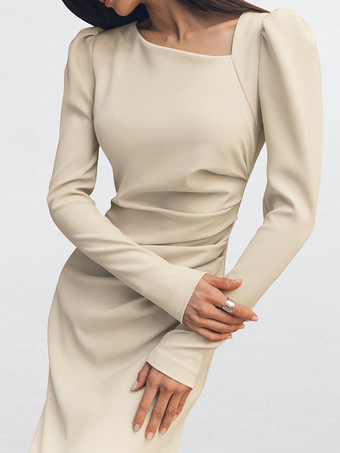 エレガントな長袖プリーツドレス（レディース）2026