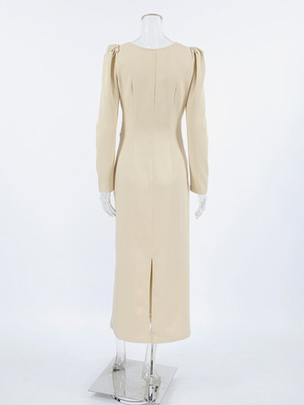 エレガントな長袖プリーツドレス（レディース）2026