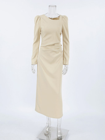 エレガントな長袖プリーツドレス（レディース）2026