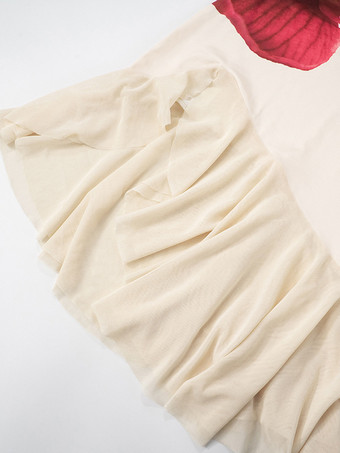 レディース向け花柄アシンメトリーミディドレス 2025