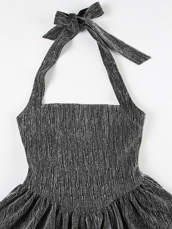 キラキラ輝くホルターネックAラインミニドレス（レディース）2026