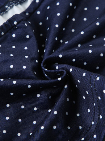 ドット柄ツーピースコーデセット ディープVネッククロップトップとフリルスカート レディース 2025