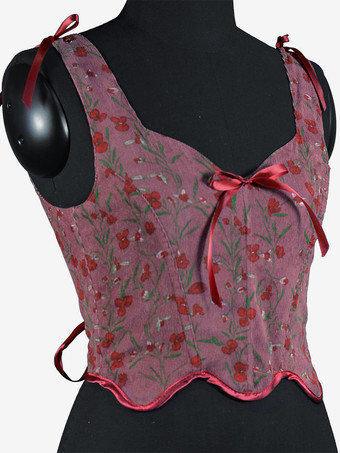 ヴィンテージ クロージング ヴィンテージ コルセット ヴィンテージ レディース クロージング エクリュ ホワイト レースアップ コルセット 大人用 プリント レディース レトロ