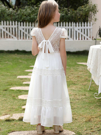 フラワーガールドレス ウェディング かわいいフラワーガールドレス フラワーガールドレス 子供用 社交パーティードレス 半袖 レース