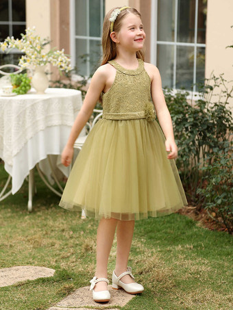 女の子のパーティードレス、フラワーガールドレス、ウェディング、キッズ社交パーティードレス、ウェディングフラワーガールドレス、フラワーガールドレス、ノースリーブの花