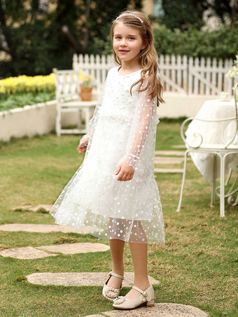 フラワーガールドレス ウェディング 美しい子供用パーティードレス ウェディング フラワーガールドレス フラワーガールドレス 長袖 レース
