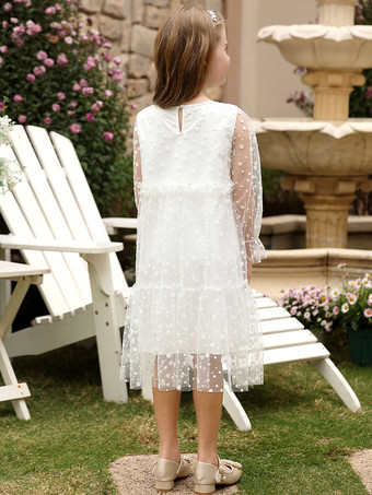 フラワーガールドレス ウェディング 美しい子供用パーティードレス ウェディング フラワーガールドレス フラワーガールドレス 長袖 レース