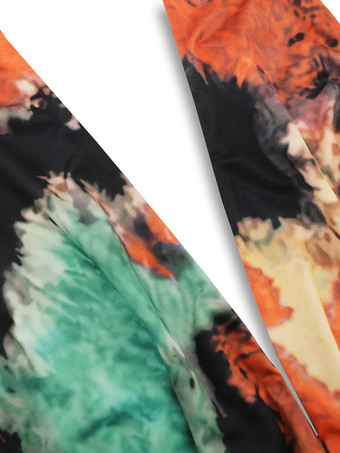 深めのVネックプリントホルターネックマキシドレス 2025