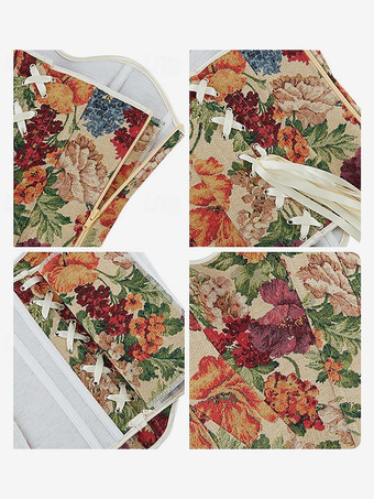 Abbigliamento Vintage Corsetto Vintage Abbigliamento Vintage Donna Corsetto con Lacci Albicocca Stampa Floreale per Adulti Classico per Ragazze