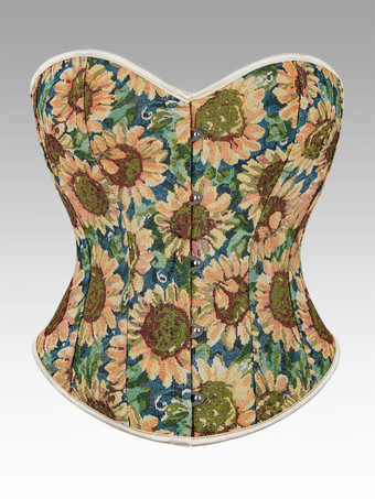 イエローヴィンテージ クロージング ヴィンテージ コルセット ヴィンテージ レディース クロージング イエロー コルセット 大人用 プリント レディース シック