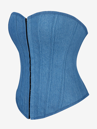 ヴィンテージ クロージング ヴィンテージ コルセット ヴィンテージ レディース クロージング ライトスカイブルー コルセット 大人 レディース シック