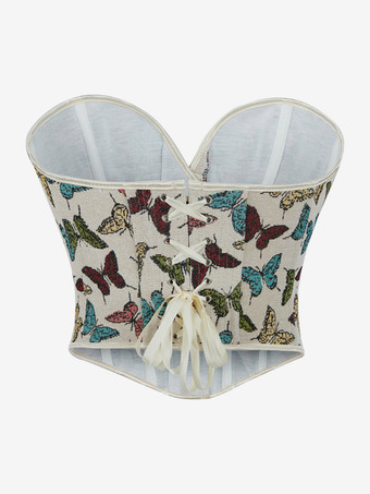 ヴィンテージ クロージング ヴィンテージ コルセット ヴィンテージ レディース クロージング ライトアプリコット コルセット 大人用 プリント レディース シック