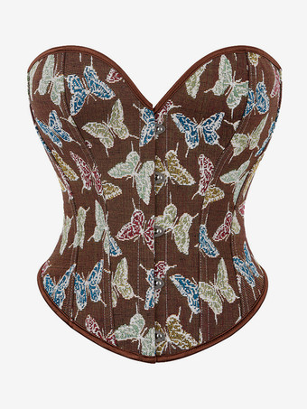 ブラウン ヴィンテージ クロージング ヴィンテージ コルセット ヴィンテージ レディース クロージング ライトアプリコット コルセット 大人用 プリント レディース シック