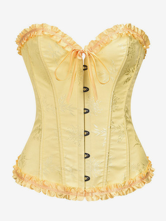 イエローヴィンテージ クロージング ヴィンテージ コルセット ヴィンテージ レディース クロージング ブラック レースアップ コルセット 大人 レディース シック