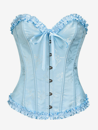 ライトスカイブルーヴィンテージ クロージング ヴィンテージ コルセット ヴィンテージ レディース クロージング ブラック レースアップ コルセット 大人 レディース シック