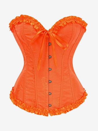 オレンジヴィンテージ クロージング ヴィンテージ コルセット ヴィンテージ レディース クロージング ブラック レースアップ コルセット 大人 レディース シック
