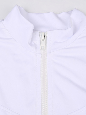 フレアヘムの長袖フロントジッパープレイスーツ 2025