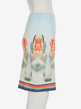 花柄ツーピースコーデセット クロップドキャミソールとカラフルなトリムアクセントのミディスカート 2025