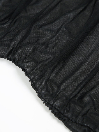 ハート型ネックラインのルーシュボディコンミニドレス（ブラック、2025年）