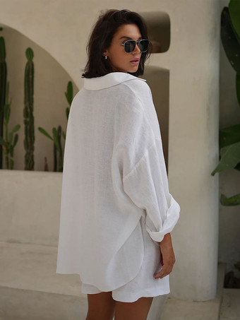 2025年レディース向け、無地リラックスフィットカジュアルツーピースコーデセット