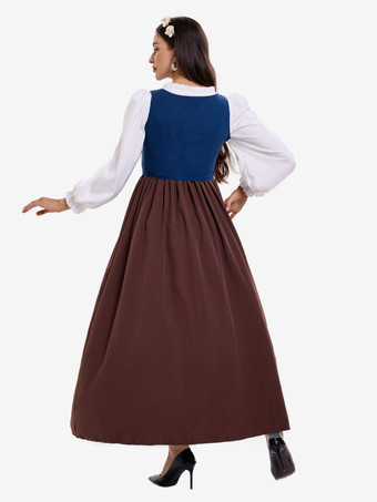 中世のレトロな農民服、植民地時代の村メイド服コスプレ衣装