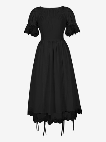 レディース ビクトリアンドレス 5ピース レース 半袖 コートドレス シアターコスチューム