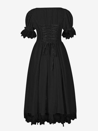 レディース ビクトリアンドレス 5ピース レース 半袖 コートドレス シアターコスチューム